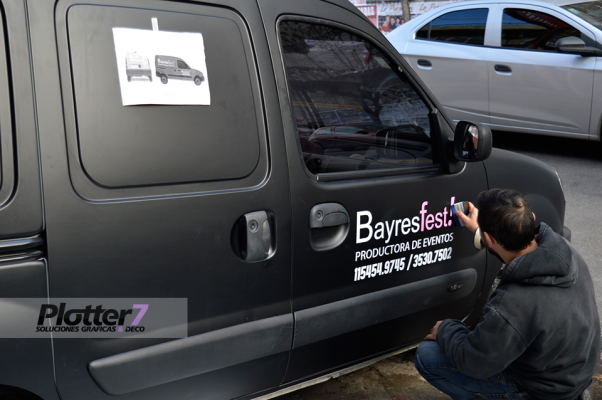 Gráfica vehicular negro matte | Plotter7