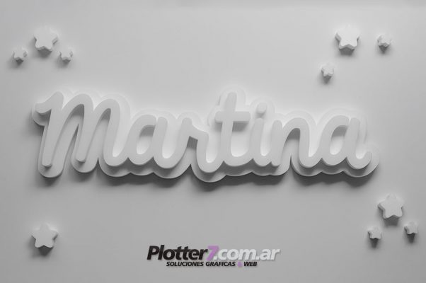 Nombres corpóreos sin pintar Plotter7