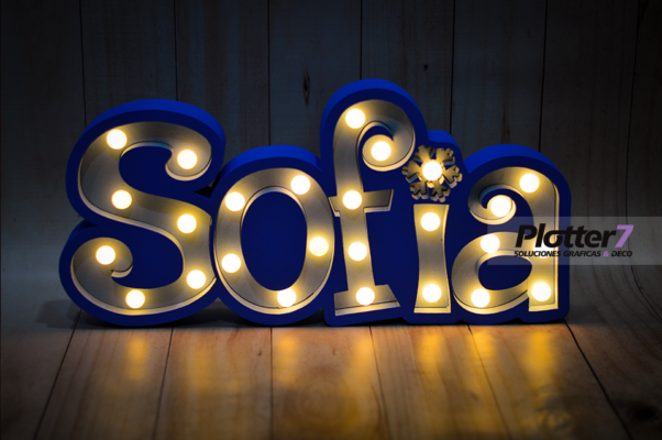 Nombres corpóreos con luces | Plotter7