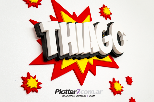 Nombre Explosivo tipo Comics | Diseño Exclusivo de Plotter7