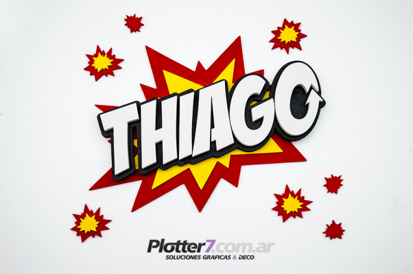 Nombre Explosivo tipo Comics | Diseño Exclusivo de Plotter7