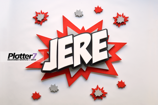 Nombre Explosivo tipo Comics | Diseño Exclusivo de Plotter7