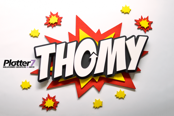 Nombre Explosivo tipo Comics | Diseño Exclusivo de Plotter7