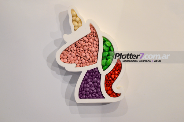 Letras huecas para rellenar con golosinas Plotter7