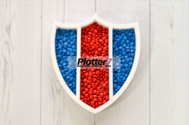 Letras huecas para rellenar con golosinas Plotter7