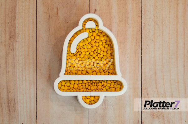 Letras huecas para rellenar con golosinas Plotter7