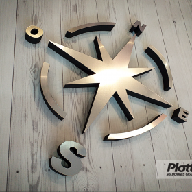 Letras corporeas con frente de metalex | Plotter7