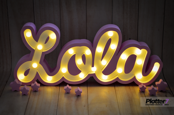 Nombres corpóreos con luces | Plotter7