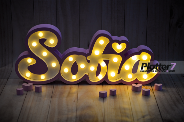 Nombres corpóreos con luces | Plotter7