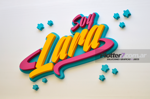 Nombre corpóreo con diseño de Soy Luna | Plotter7