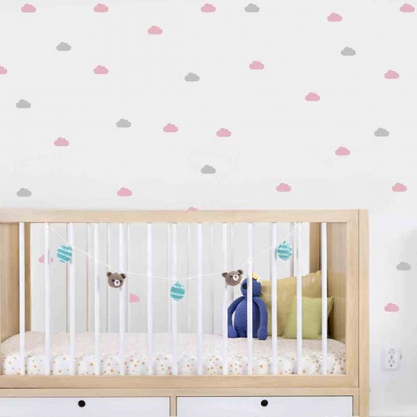 Patrón de Nubecitas para dormitorio | Vinilos decorativos