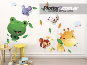 Kit DOBLE de Dibujos Infantiles | vinilos decorativos | Mod A08 | Impresión Látex HD!