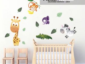 Kit DOBLE de Dibujos Infantiles | vinilos decorativos | Mod A07 | Impresión Látex HD!