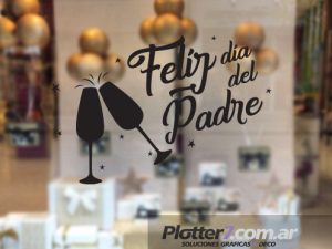Alternative view of Día del padre + Brindis | Vinilos para vidrieras | Tamaño Grande