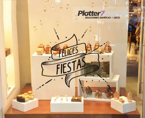 Felices Fiestas | Calcos Vidrieras NAVIDAD | Vinilos Decorativos