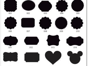 etiquetas negras pizarron para frascos y botellas | Plotter7