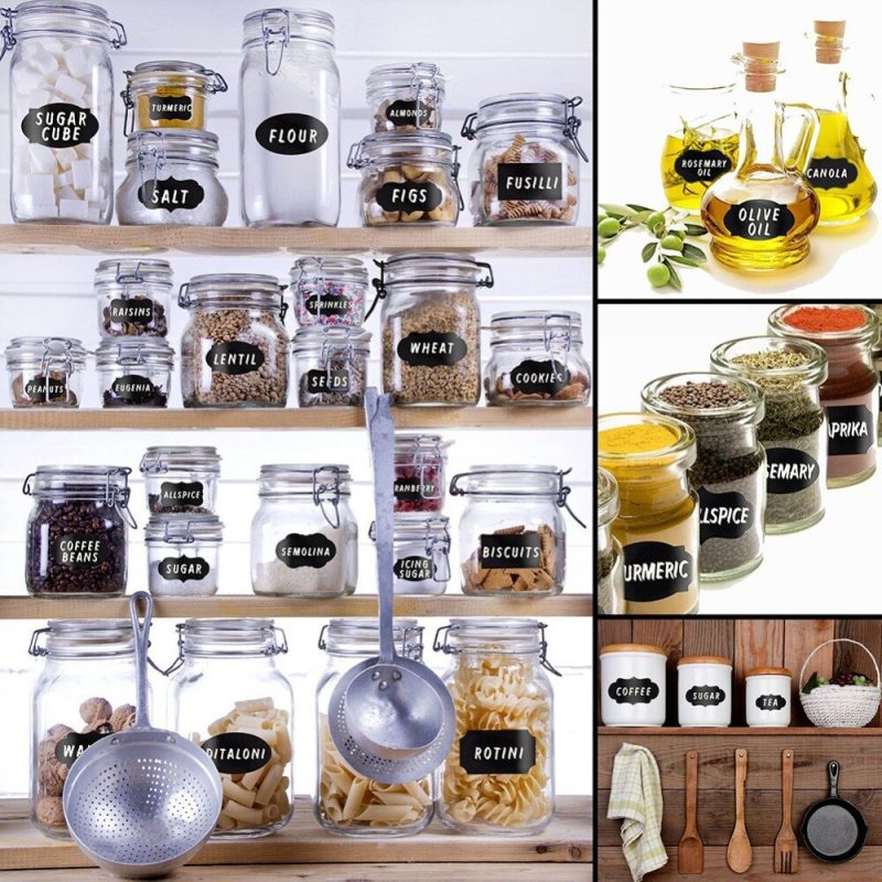 etiquetas negras pizarron para frascos y botellas | Plotter7