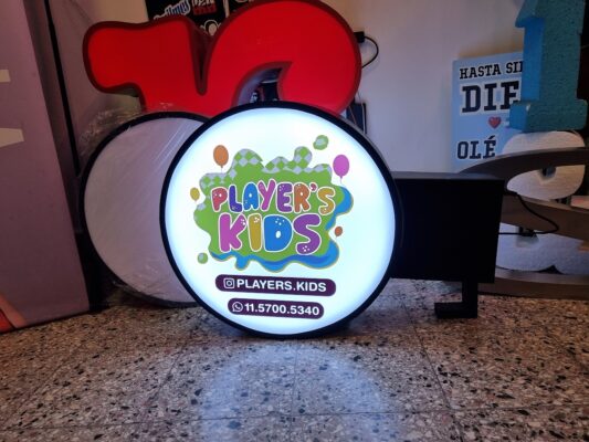 Cartel chupete saliente backlight 40cm | Plotter7
