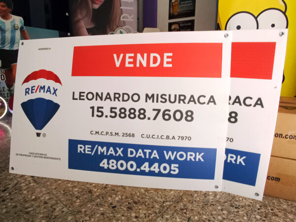 Carteles inmobiliarias | Corrugado Plástico impreso | Plotter7