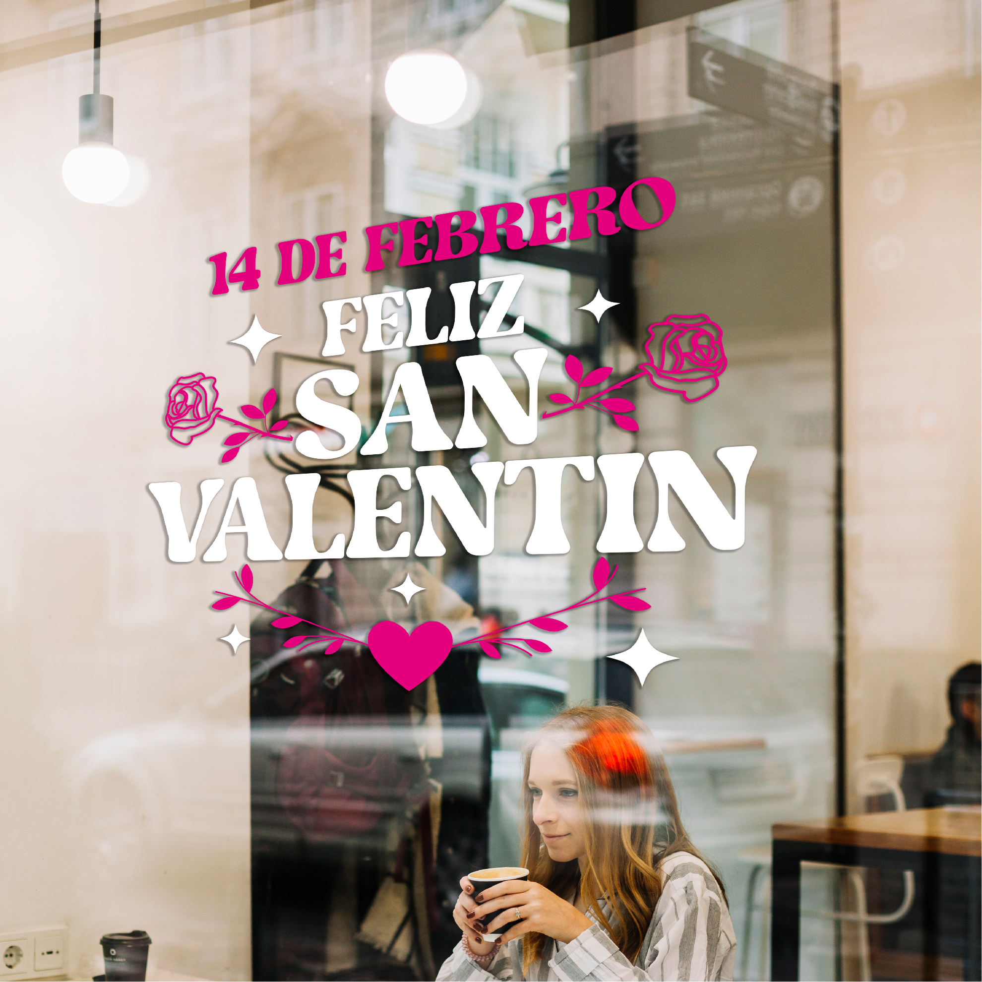 San Valentín | Calco para vidrieras SV012 - Imagen 2