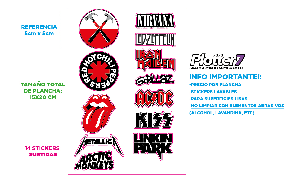 Stickers Bandas autoadesivos | Plotter7