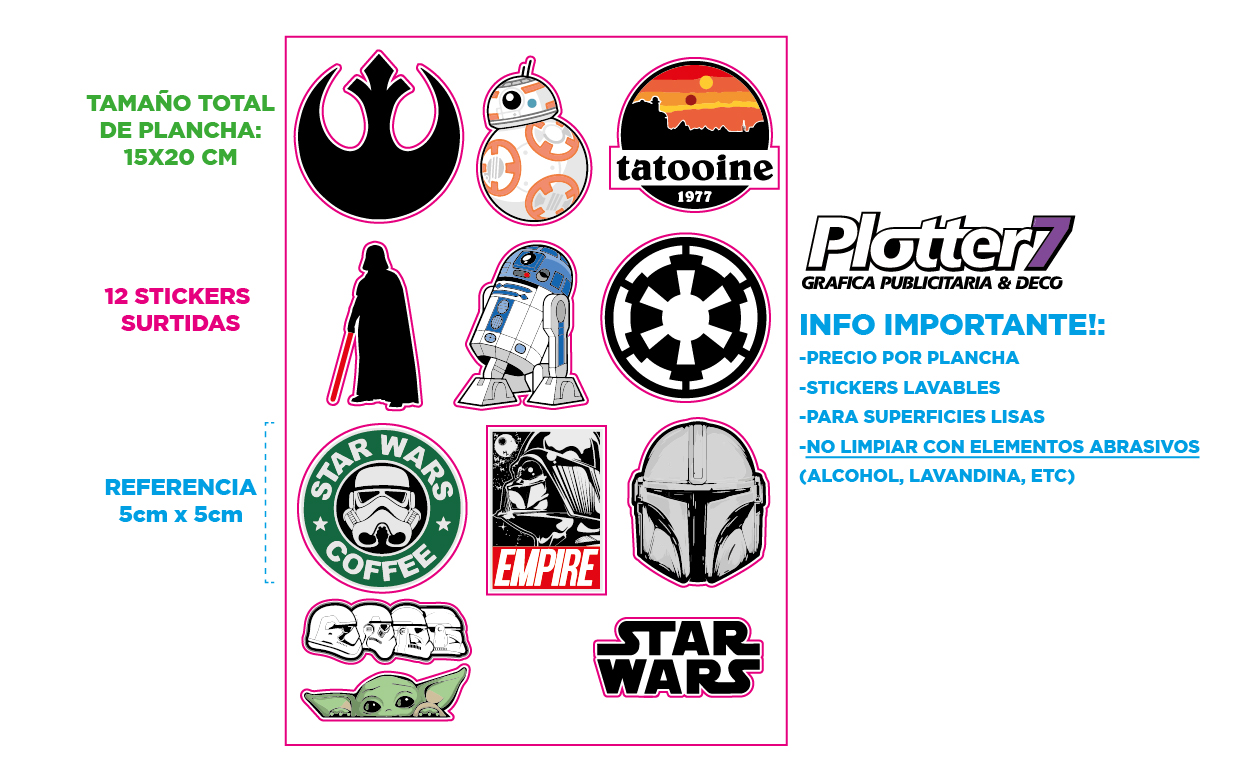 Stickers Star Wars autoadesivos | Plotter7