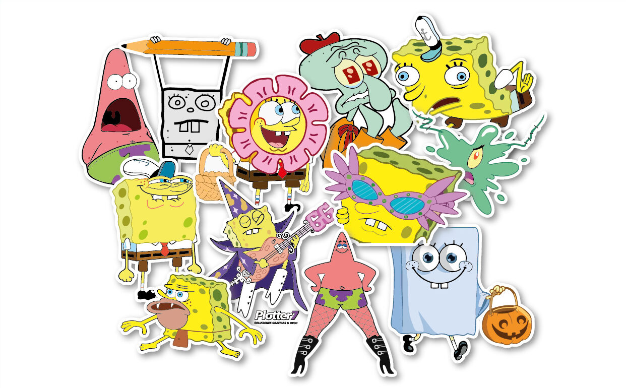 Stickers bob esponja autoadesivos | Plotter7
