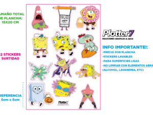 Stickers bob esponja autoadesivos | Plotter7