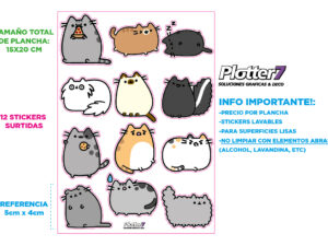 Stickers Pusheen the cat autoadesivos | Plotter7