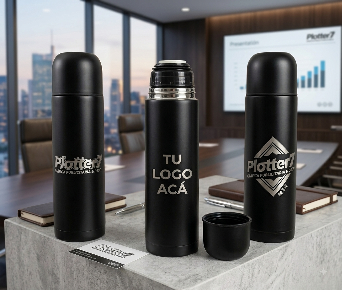 Termo bala de Acero Inoxidable Personalizado con Grabado Láser | Plotter7