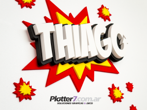 Nombre Explosivo tipo Comics | Diseño Exclusivo de Plotter7