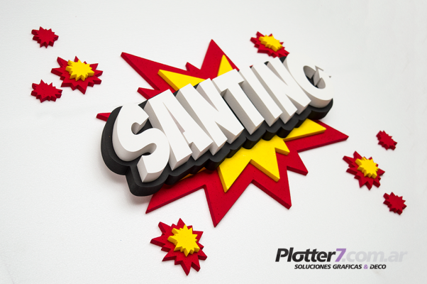 Nombre Explosivo tipo Comics | Diseño Exclusivo de Plotter7