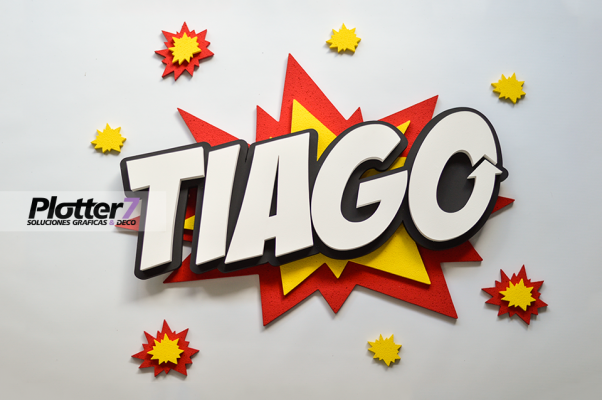 Nombre Explosivo tipo Comics | Diseño Exclusivo de Plotter7