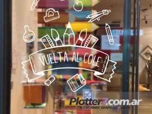 Alternative view of Vuelta al Cole | Vinilos para vidrieras | MEDIANO