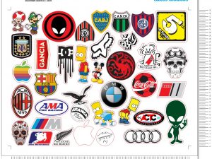 Calcos Stickers Troqueladas Autos Motos Skate Plotter7