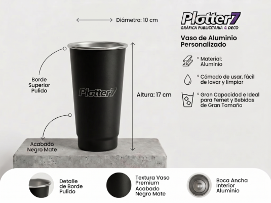 vaso fernetero con grabado perosnalizado | Plotter7