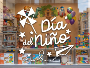 Día del niño- calco decorativa para vidriera - Plotter 7