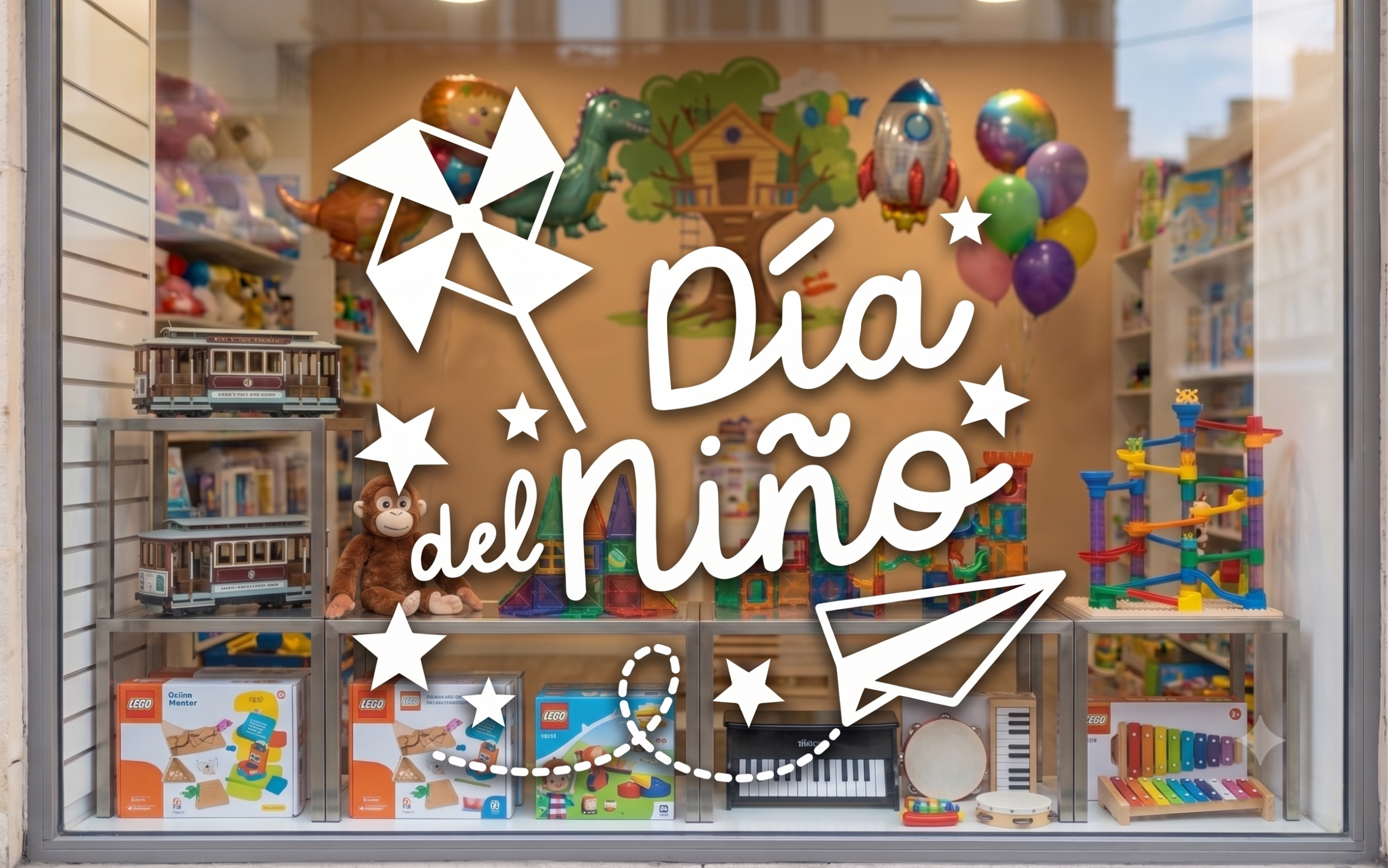 Día del niño- calco decorativa para vidriera - Plotter 7