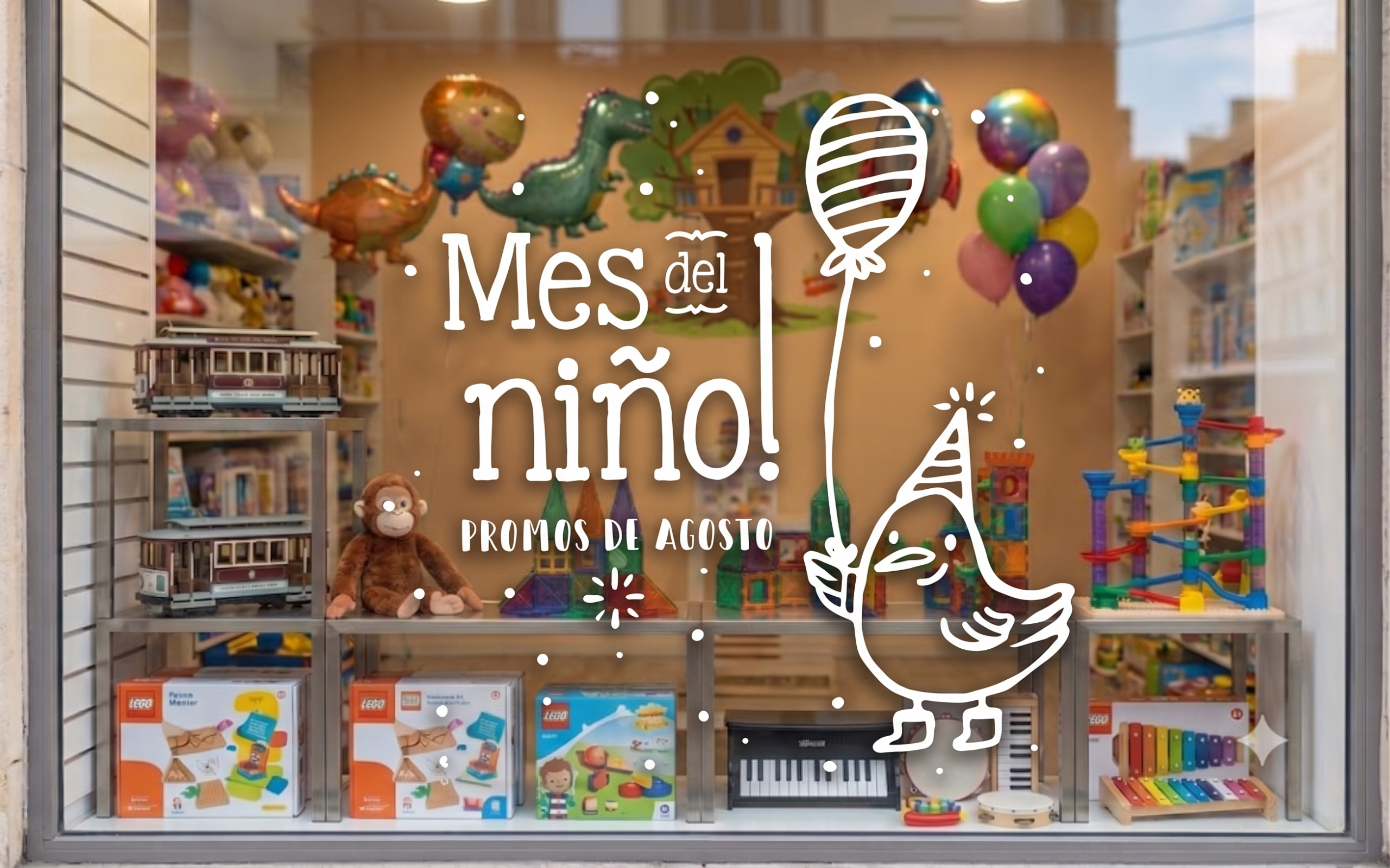 Día del niño- calco decorativa para vidriera - Plotter 7